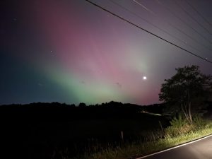 Aurora Borealis over Fields