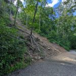 Landslide along the Catawba Falls Trail